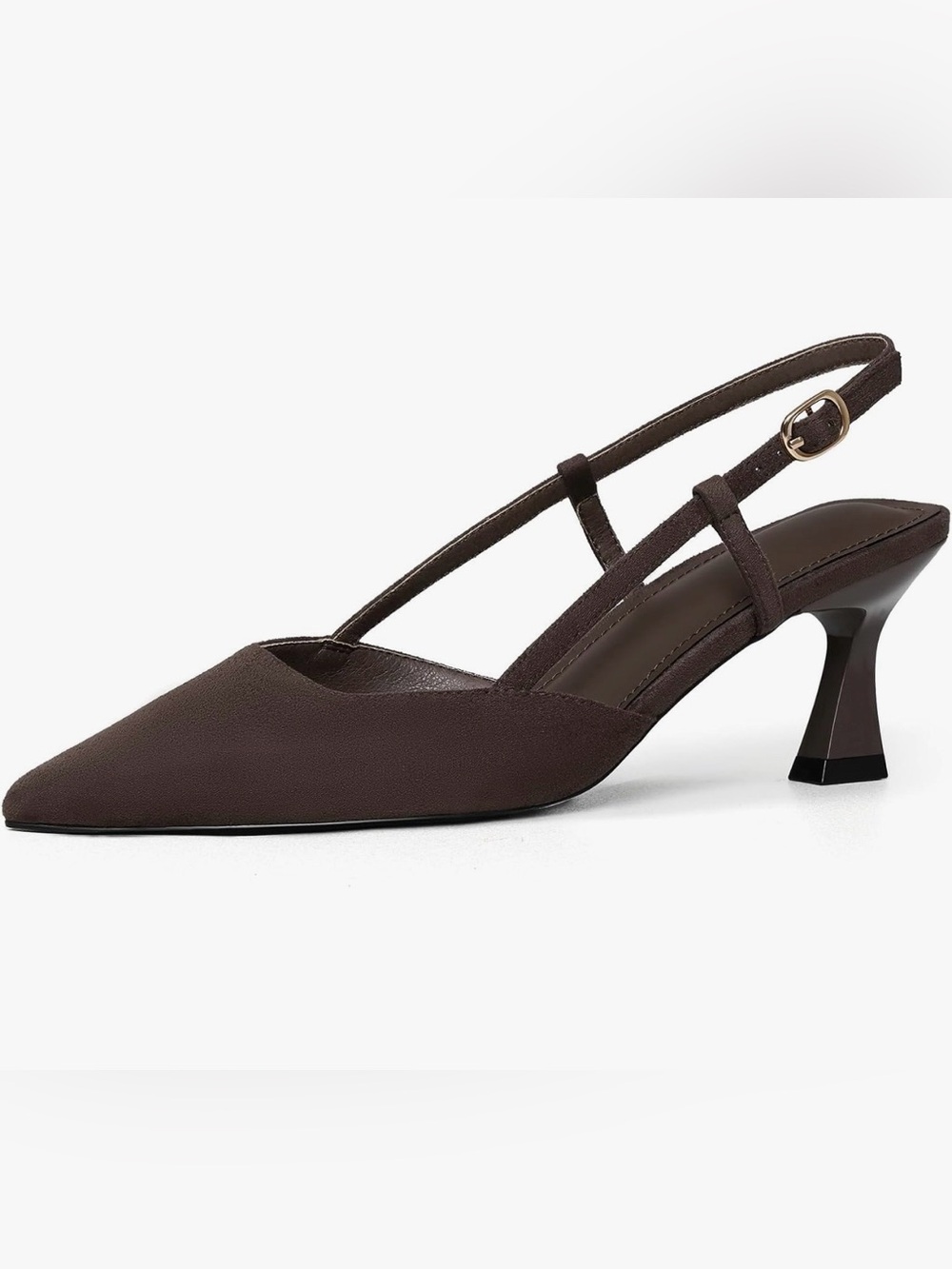 Women's Pointed Slingback Heel in Dark Brown